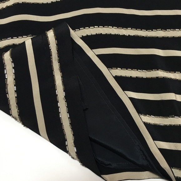 Club Monaco Silk Striped Tank Dress with Sequin Detail Size Extra Small - Picture 7 of 11